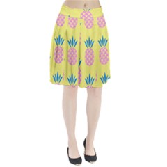 Summer Pineapple Seamless Pattern Pleated Skirt by Sobalvarro
