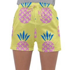 Summer Pineapple Seamless Pattern Sleepwear Shorts by Sobalvarro