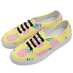Summer Pineapple Seamless Pattern Women s Classic Low Top Sneakers by Sobalvarro