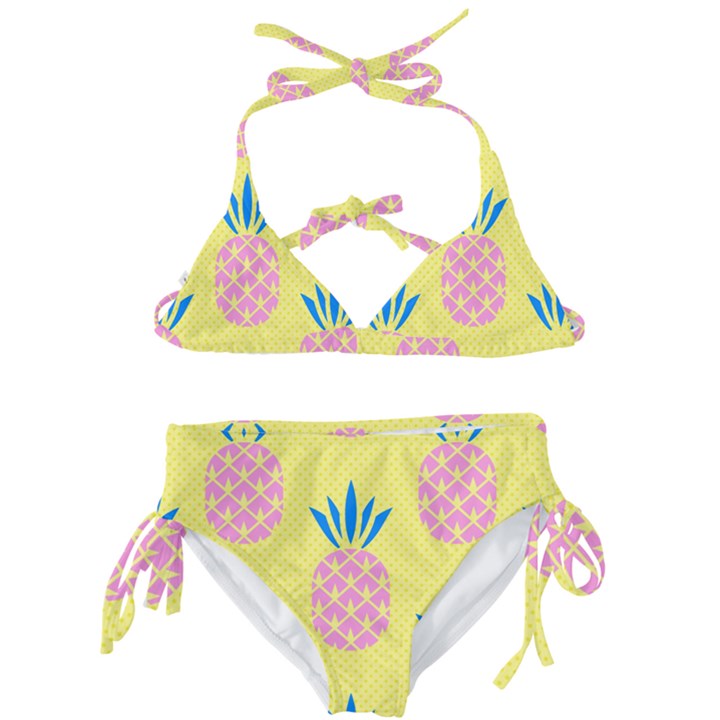 Summer Pineapple Seamless Pattern Kids  Classic Bikini Set