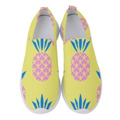 Summer Pineapple Seamless Pattern Women s Slip On Sneakers by Sobalvarro