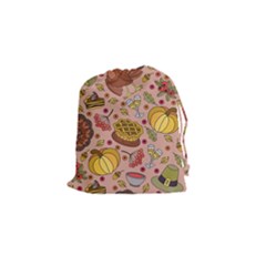 Thanksgiving Pattern Drawstring Pouch (small) by Sobalvarro