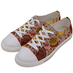 Thanksgiving Pattern Women s Low Top Canvas Sneakers by Sobalvarro
