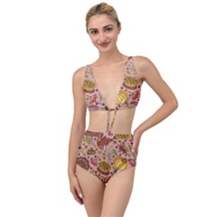 Thanksgiving Pattern Tied Up Two Piece Swimsuit by Sobalvarro