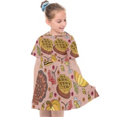 Thanksgiving Pattern Kids  Sailor Dress by Sobalvarro