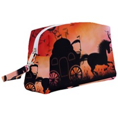 Drive In The Night By Carriage Wristlet Pouch Bag (large) by FantasyWorld7