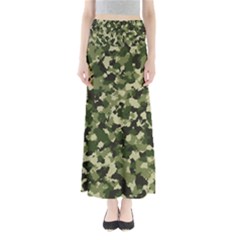 Dark Green Camouflage Army Full Length Maxi Skirt by McCallaCoultureArmyShop