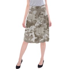 Tan Army Camouflage Midi Beach Skirt by mccallacoulture