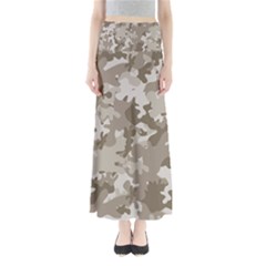 Tan Army Camouflage Full Length Maxi Skirt by mccallacoulture