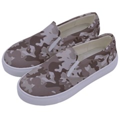Tan Army Camouflage Kids  Canvas Slip Ons by mccallacoulture