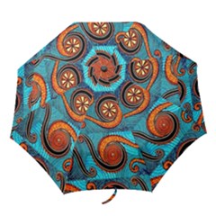 African Fabric Folding Umbrella by zioboo