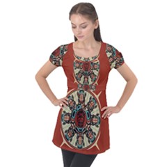 Grateful Dead Pacific Northwest Cover Puff Sleeve Tunic Top
