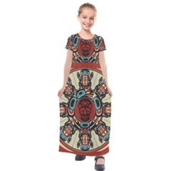 Grateful Dead Pacific Northwest Cover Kids  Short Sleeve Maxi Dress by Sapixe