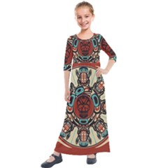 Grateful Dead Pacific Northwest Cover Kids  Quarter Sleeve Maxi Dress by Sapixe