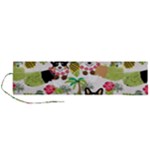 Corgis Hula Pattern Roll Up Canvas Pencil Holder (L)