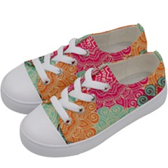 Art Abstract Pattern Kids  Low Top Canvas Sneakers