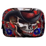 Confederate Flag Usa America United States Csa Civil War Rebel Dixie Military Poster Skull Make Up Pouch (Small)
