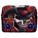 Confederate Flag Usa America United States Csa Civil War Rebel Dixie Military Poster Skull Make Up Pouch (Large)