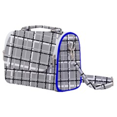 Pattern Carreaux Noir/gris Satchel Shoulder Bag by kcreatif