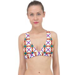 Rainbow Pattern Classic Banded Bikini Top
