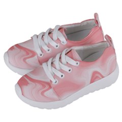 Pink Marble Print Kids  Lightweight Sports Shoes by designsbymallika