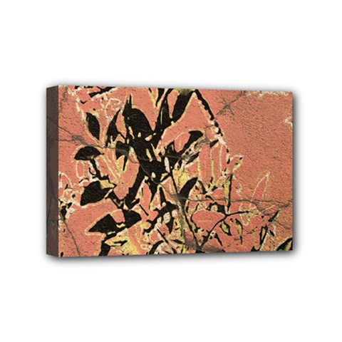 Floral Grungy Style Artwork Mini Canvas 6  X 4  (stretched) by dflcprintsclothing