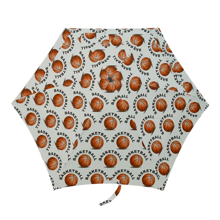 Orange Basketballs Mini Folding Umbrellas