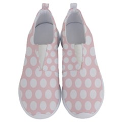 Pink And White Polka Dots No Lace Lightweight Shoes by mccallacoulture