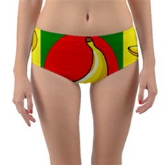 Banana Republic Flags Yellow Red Reversible Mid-waist Bikini Bottoms