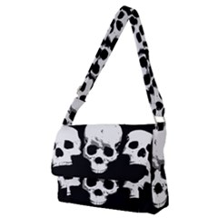 Halloween Horror Skeleton Skull Full Print Messenger Bag (m)