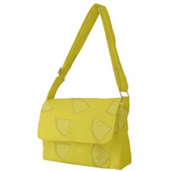 Yellow Pineapple Background Full Print Messenger Bag (l)