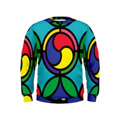 Colors Patterns Scales Geometry Kids  Sweatshirt by HermanTelo