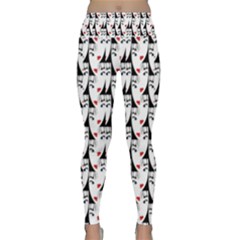 Cartoon Style Asian Woman Portrait Collage Pattern Lightweight Velour Classic Yoga Leggings by dflcprintsclothing