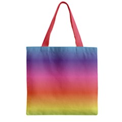 Rainbow Shades Zipper Grocery Tote Bag by designsbymallika
