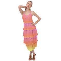Rainbow Shades Layered Bottom Dress by designsbymallika