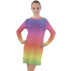 Rainbow Shades Long Sleeve Hoodie Dress by designsbymallika