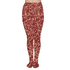 Burgundy Red Confetti Pattern Abstract Art Tights by yoursparklingshop