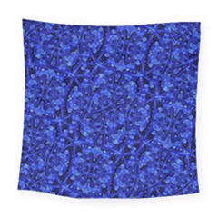 Blue Fancy Ornate Print Pattern Square Tapestry (large) by dflcprintsclothing