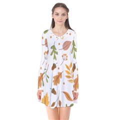 Autumn Love Long Sleeve V-neck Flare Dress by designsbymallika