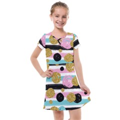 Stripes Pattern Kids  Cross Web Dress by designsbymallika