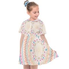 Mandala Pattern Kids  Sailor Dress by designsbymallika