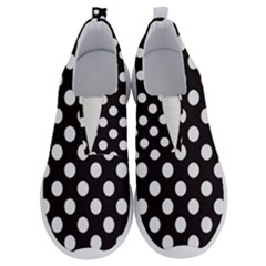 Black With White Polka Dots No Lace Lightweight Shoes by mccallacoulture