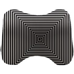 Maze Design Black White Background Head Support Cushion