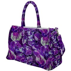 Botanical Violet Print Pattern 2 Duffel Travel Bag by dflcprintsclothing