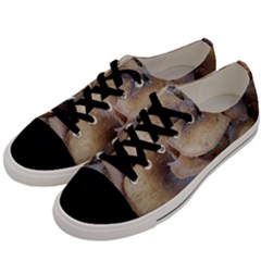 Close Up Mushroom Abstract Men s Low Top Canvas Sneakers by Fractalsandkaleidoscopes