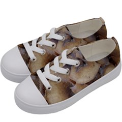 Close Up Mushroom Abstract Kids  Low Top Canvas Sneakers by Fractalsandkaleidoscopes