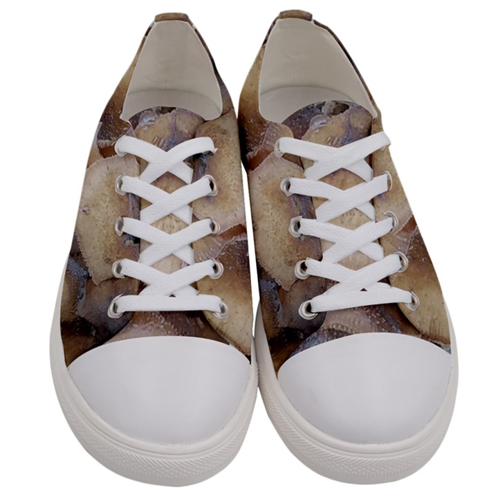 Close Up Mushroom Abstract Women s Low Top Canvas Sneakers