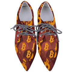 Cryptocurrency Bitcoin Digital Women s Pointed Oxford Shoes