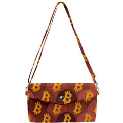 Cryptocurrency Bitcoin Digital Removable Strap Clutch Bag