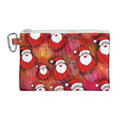 Santa Clause Canvas Cosmetic Bag (large) by HermanTelo